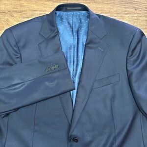 Tailored Dormeuil Exel Mens US 46* Black Wool Blazer Luxury Professional Career